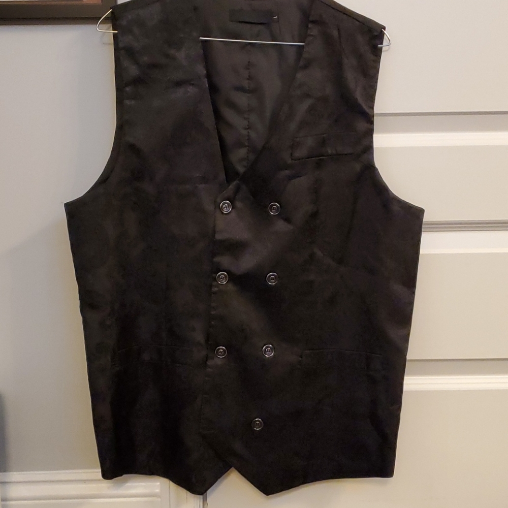 Mens paisley print double-breasted vest